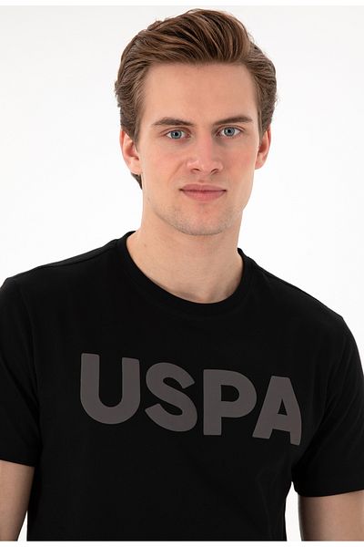 U.S. Polo Assn. U.S. Polo Assn. Men's Fashion Collar Basic T-Shirt Blue Opening Fit