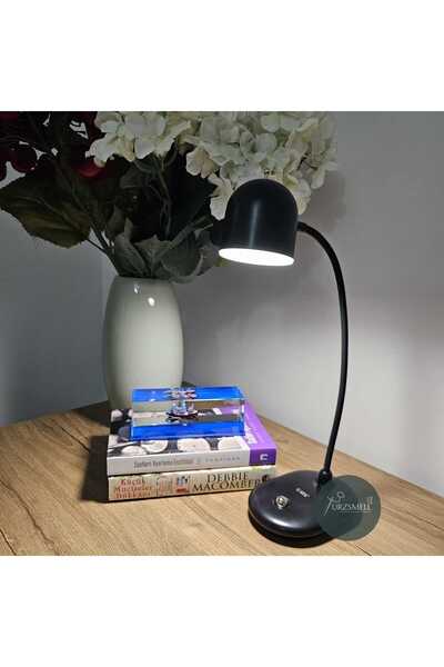 urzsmell Şarjlı Dokunmatik Led Çalışma Okuma Işığı Flexible Masa Lambası Işık Ayarlı Siyah 8440