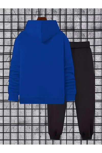 Minikelya Men Casual Door Sweatshirt & Sweatpants, Bull Head Print, Long Sleeves