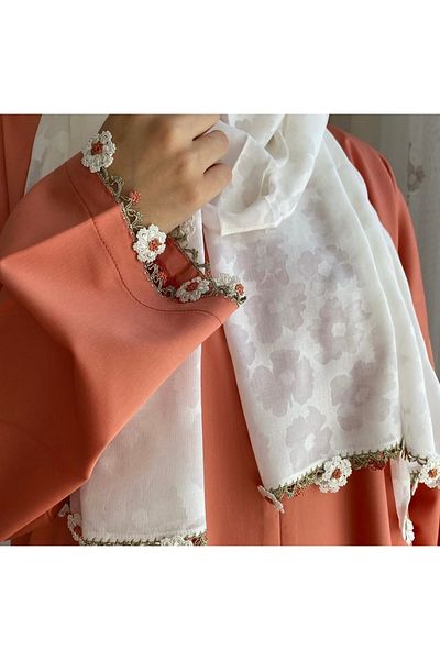 Nimet Abla Butik Hand Embroidered Prayer Robe Suit