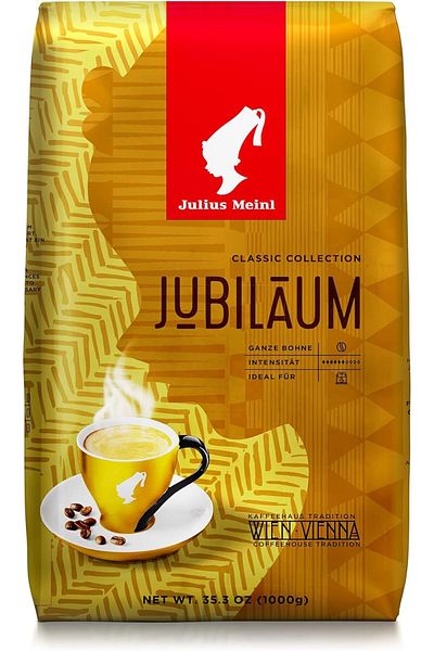 Julius Meinl Jubilaum Classic Collection Whole Beans Coffee, Light to Medium Roast, 1 KG