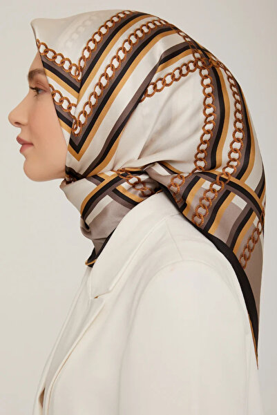 Armine Шовковий шарф - Ностальгія Sura 8845DS-04 БАГАТОКОЛЬОРОВИЙ ЛАНЦЮГОВИЙ ВЗОР