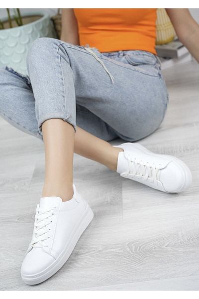 Armada Plain White Unisex Sneakers