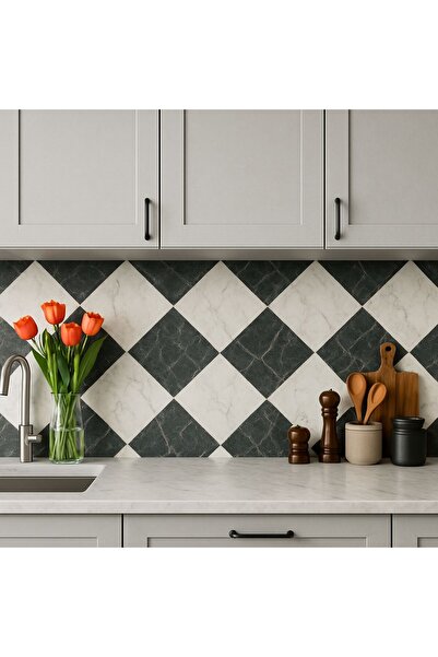 TechnoSmart 4Pcs 30Cm×30Cm Self Adhesive Lvt Floor and Wall Cladding Kitchen Bathroom Tile Stickr