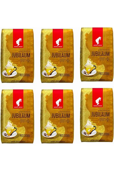 Julius Meinl Jubilaum Classic Collection Whole Beans Coffee, Light to Medium Roast, 1 KG, Pack of 6