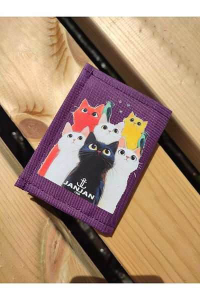 JANJAN Sports Wallet, Unisex Wallet with Velcro, Zipper, Keychain, Coin Compartment, Fabric Wallet