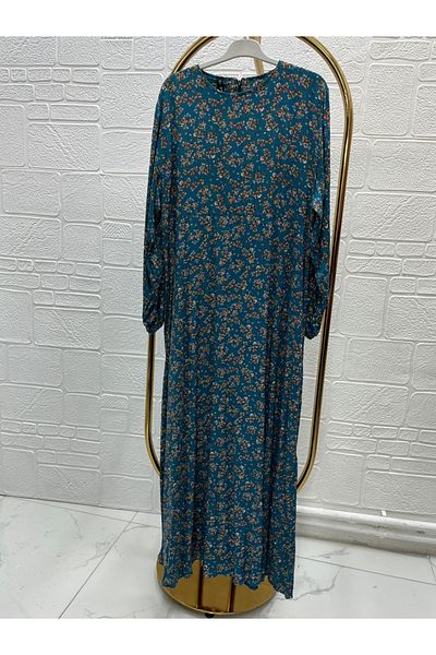 Zeynep Butik Viscose Fabric Waist Fitted Dress 1690