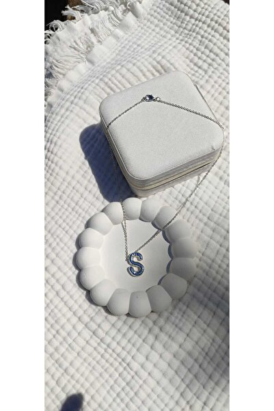 Anziano bijuteri Kadın 3 Boyutlu Trend S Harfli Gümüş Renkli Balon Kolye