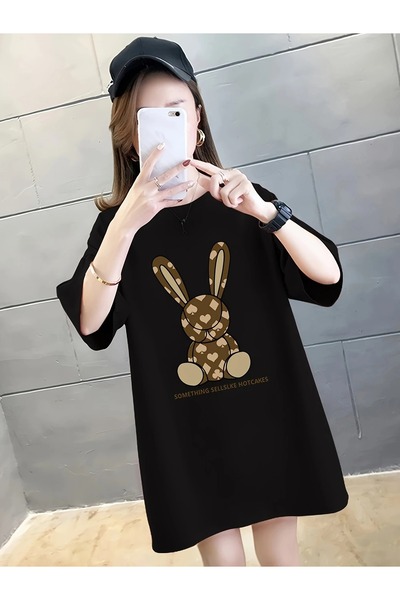 LAND MODA Γυναικείο μπλουζάκι με φαρδύ κόψιμο σε μεγάλο μέγεθος - μεσαίο, μισ...