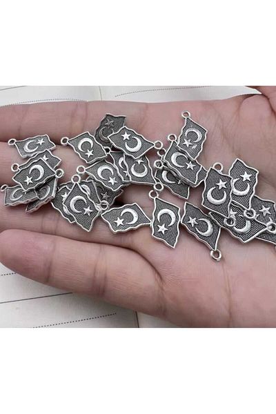yiğit aksesuar 10Pcs Wavy Turkish Flag Tasbih Apparats Rosary End Apparats Tasbih Making Materials