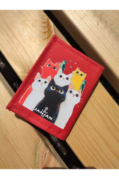 JANJAN Sports Wallet, Unisex Wallet with Velcro, Zipper, Keychain, Coin Compartment, Fabric Wallet