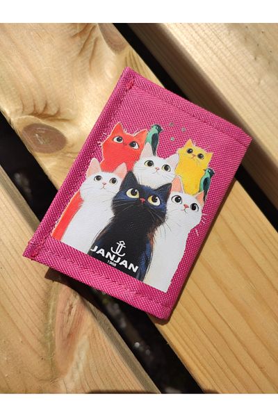 JANJAN Sports Wallet, Unisex Wallet with Velcro, Zipper, Keychain, Coin Compartment, Fabric Wallet