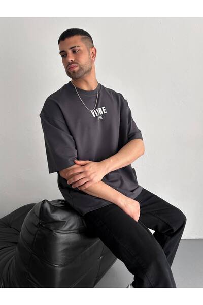 İLKCET MODA La Vie Unisex Baskılı Oversize Tshirt