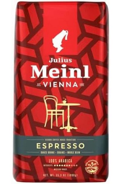 Julius Meinl Vienna Coffee House Tradition Espresso Whole Beans Coffee, Medium to Dark Roast, 100% A