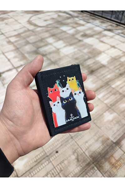 JANJAN Sports Wallet, Unisex Wallet with Velcro, Zipper, Keychain, Coin Compartment, Fabric Wallet