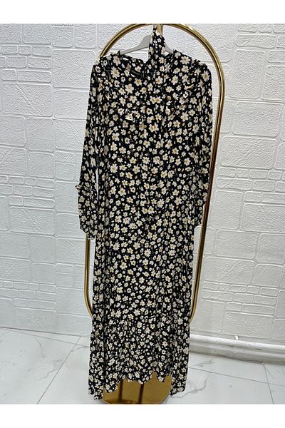 Zeynep Butik Φόρεμα με βολάν από ύφασμα βισκόζης 1691