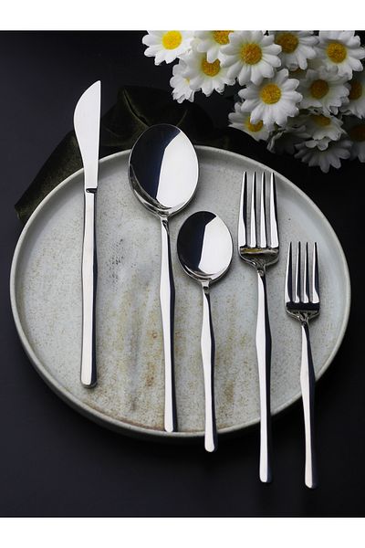 Rollers Anka 30 Piece Fork Spoon Knife Set for 6 People