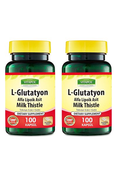 Vitapol L-Glutathione 500mg 2x100 Capsules - Artichoke Alpha Lipoic Acid Spur Camel
