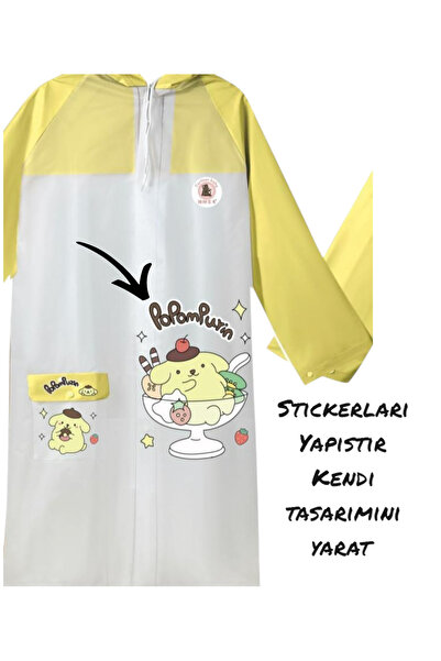 Tasarla ve Giy DIY (Do it Yourself) Çocuk Yağmurluk & Rüzgarlık Kapüşonlu Çocuk Yağmurluğu