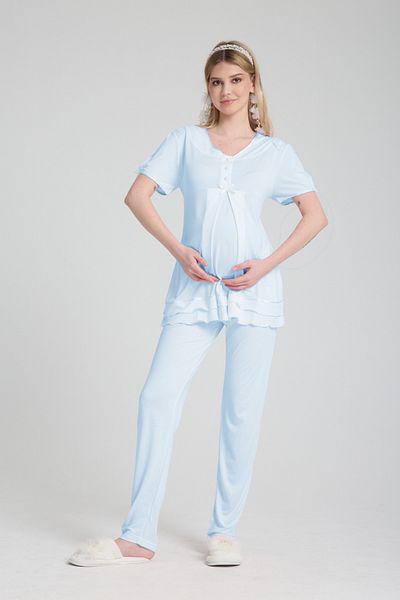 Effortt Set de pijamale elegante pentru maternitate, 2 piese (cu caracteristică pentru alăptare)