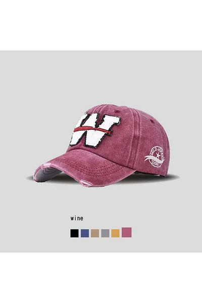 WOHOME New Trending Vintage Unisex Cap with Half W Baseball Bat