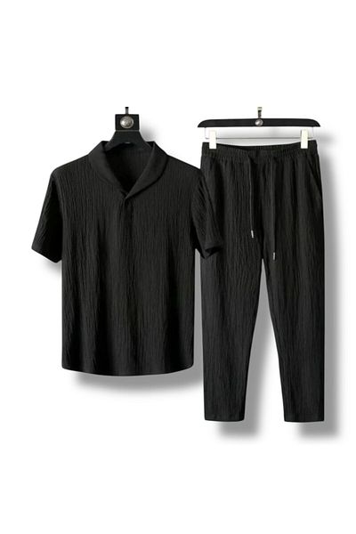 Meems Bürümcük Shawl Collar Top-Bottom Set