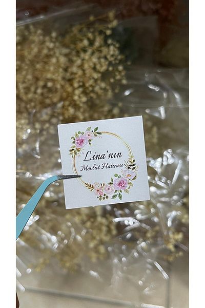 ARLetikettasarım Souvenir of Mevlüt: 70 Chocolate Tags, Frame 3.5X3.5 cm