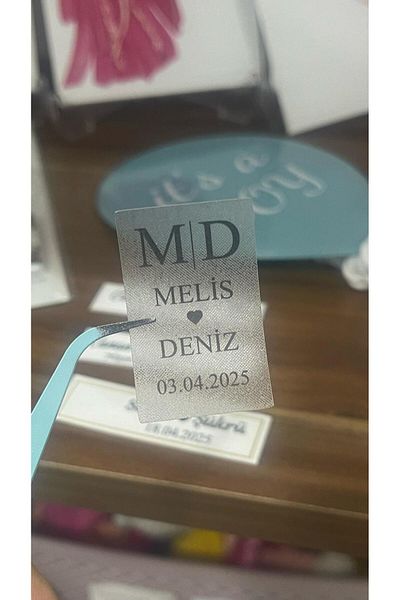 ARLetikettasarım Transparent 3X5 cm Piece Sticker, Promise Henna Engagement Wedding Break Exchange