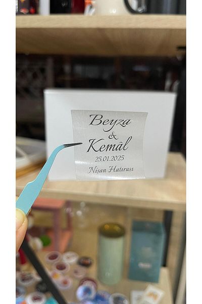 ARLetikettasarım Transparent Label 4X5 cm Set - 42 Pieces Promise, Henna, Engagement, Wedding Arletikettasarım