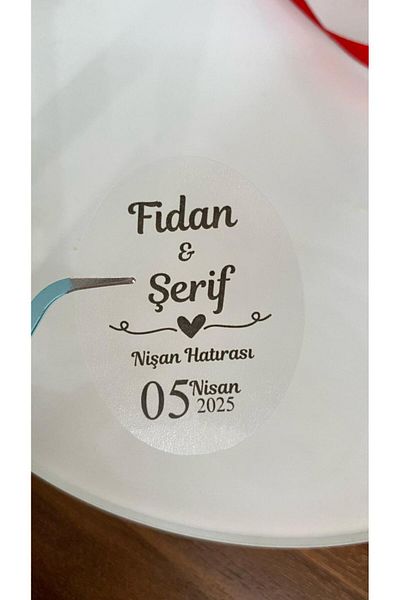 ARLetikettasarım Transparent Label 4X5 cm Set - 42 Pieces Promise, Henna, Engagement, Wedding Arletikettasarım