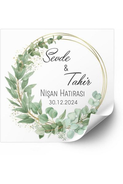 ARLetikettasarım 70 Promise, Henna, Engagement, Chocolate Tags in 3,5X3,5 cm Sizes Offered by Arletikettasarım.