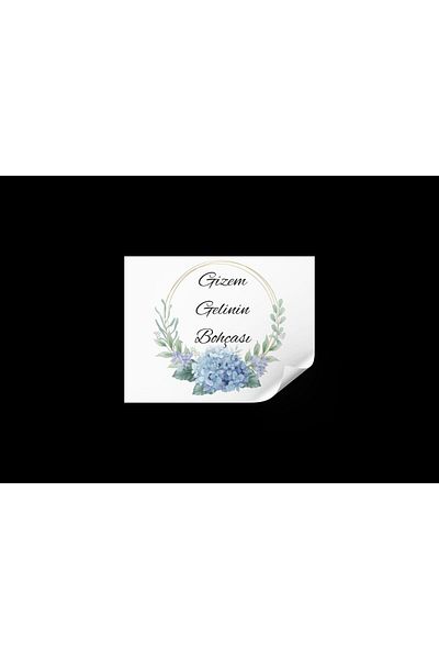 ARLetikettasarım Round Bridal Bohcu Tag 4X4 Cm, 54 Pieces - Arletikettasarım