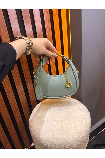 ÇANTA Alme oval gold mini el omuz çantası