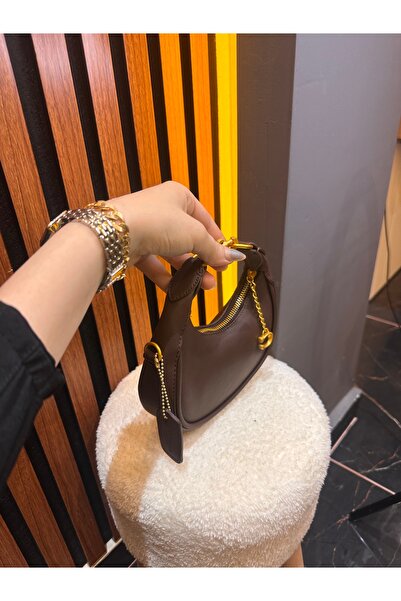 ÇANTA Alme oval gold mini el omuz çantası