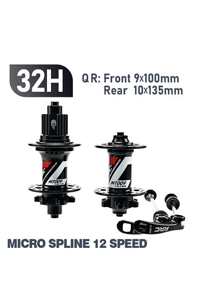 Choice 32H QR Black MS ARC 6 Pawls Hub MT009 MTB Hub Front 9x100 Rear 10x135mm 6 Bolt Disc Brake Bike Bicyc