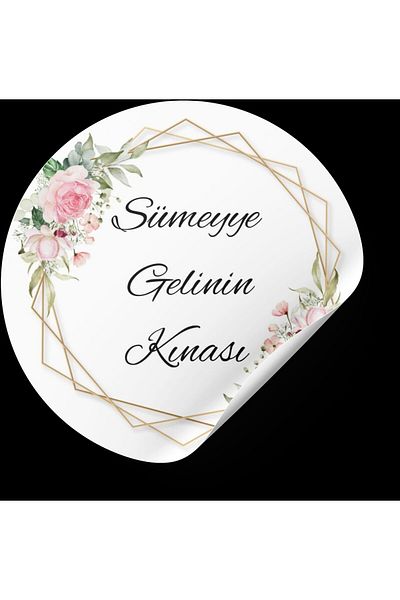 ARLetikettasarım Bridal Bundle Tag Round 4X4 cm 54 Pieces - Arletikettasarım