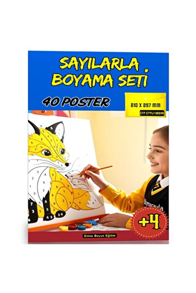 Enine Boyuna Eğitim Your Painting by Numbers Set (40 Poster Painting with Sna...