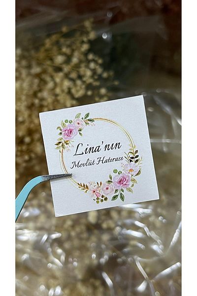 ARLetikettasarım Souvenir of Mevlüt: 70 Chocolate Tags, Frame 3.5X3.5 cm