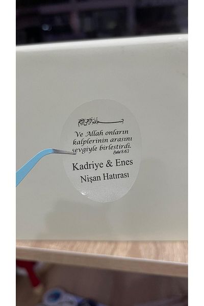 ARLetikettasarım Transparent Sticker 4X5 Cm, 42 Pieces of Promise, Henna, Engagement, Arletikettasarım for Wedding
