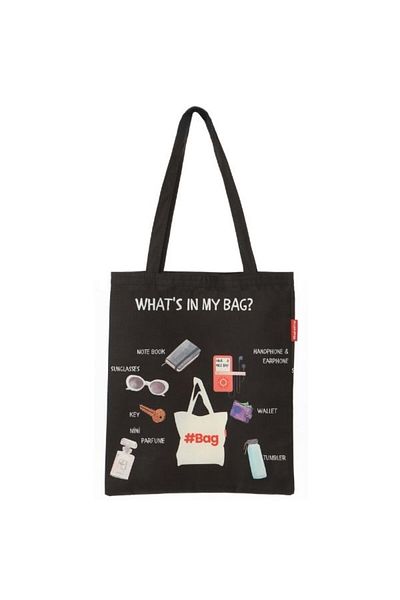 Baghashtag Ce este în geantă mea Geantă din pânză imprimată