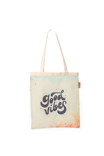 Baghashtag حقيبة قماش مطبوعة من Good Vibes