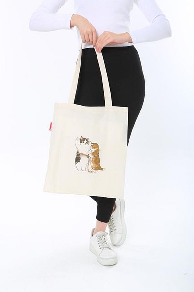 Baghashtag Tailor Cat Printed Cloth Bag