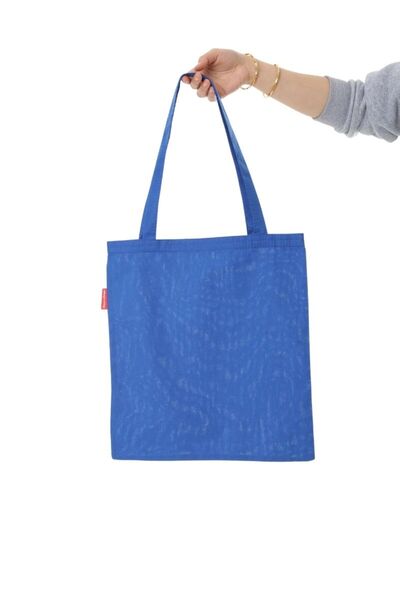 Baghashtag Baskısız Mavi Bez Çanta