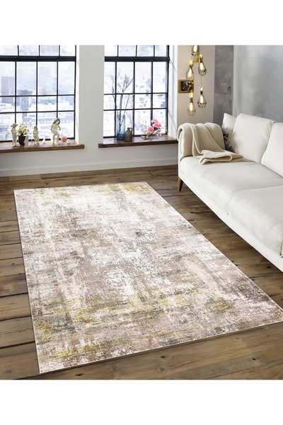 Dijidekor Shine M(184) Mink Fringeless, cu bază anti-alunecare, covor decorat...