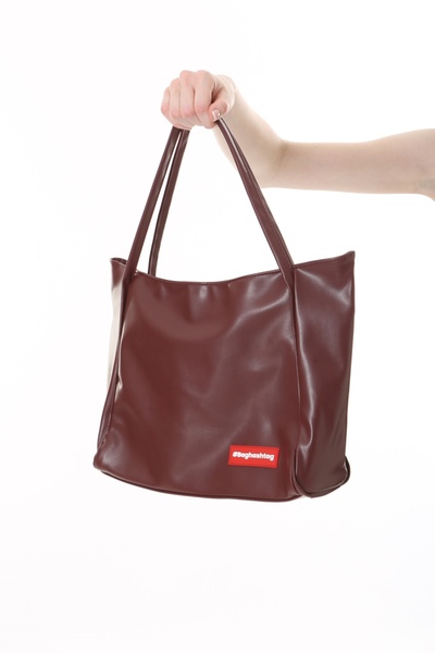 Baghashtag Burgundy Soft Leather Zippered Bag