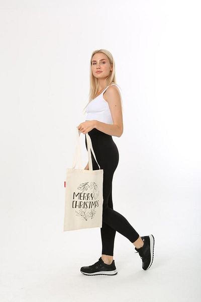 Baghashtag Merry Christmas Printed Cloth Bag