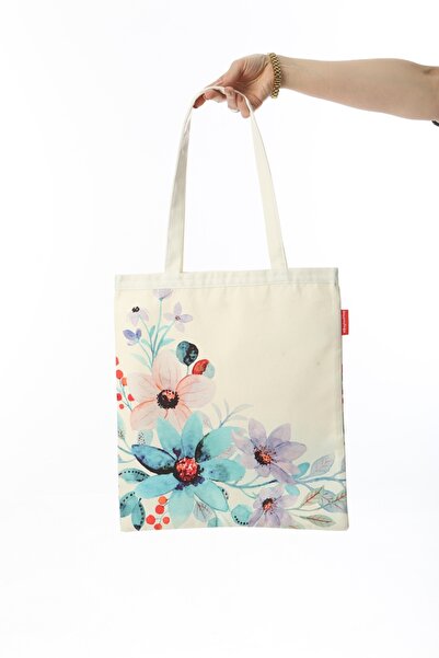 Baghashtag Vivid Flowers Printed Cloth Bag