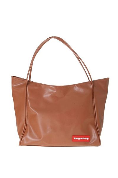Baghashtag Τσάντα Tan Soft Leather με φερμουάρ