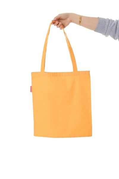 Baghashtag Baskısız Sarı Bez Çanta