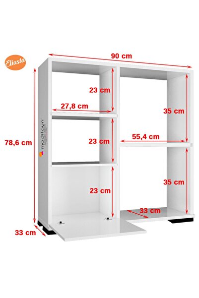 Modilayn Mutfak Dolabı Mikro Dalga Dolabı Bolmeli Rarflı Dolap Ofis Dolabı Çok Amaçlı Dolap